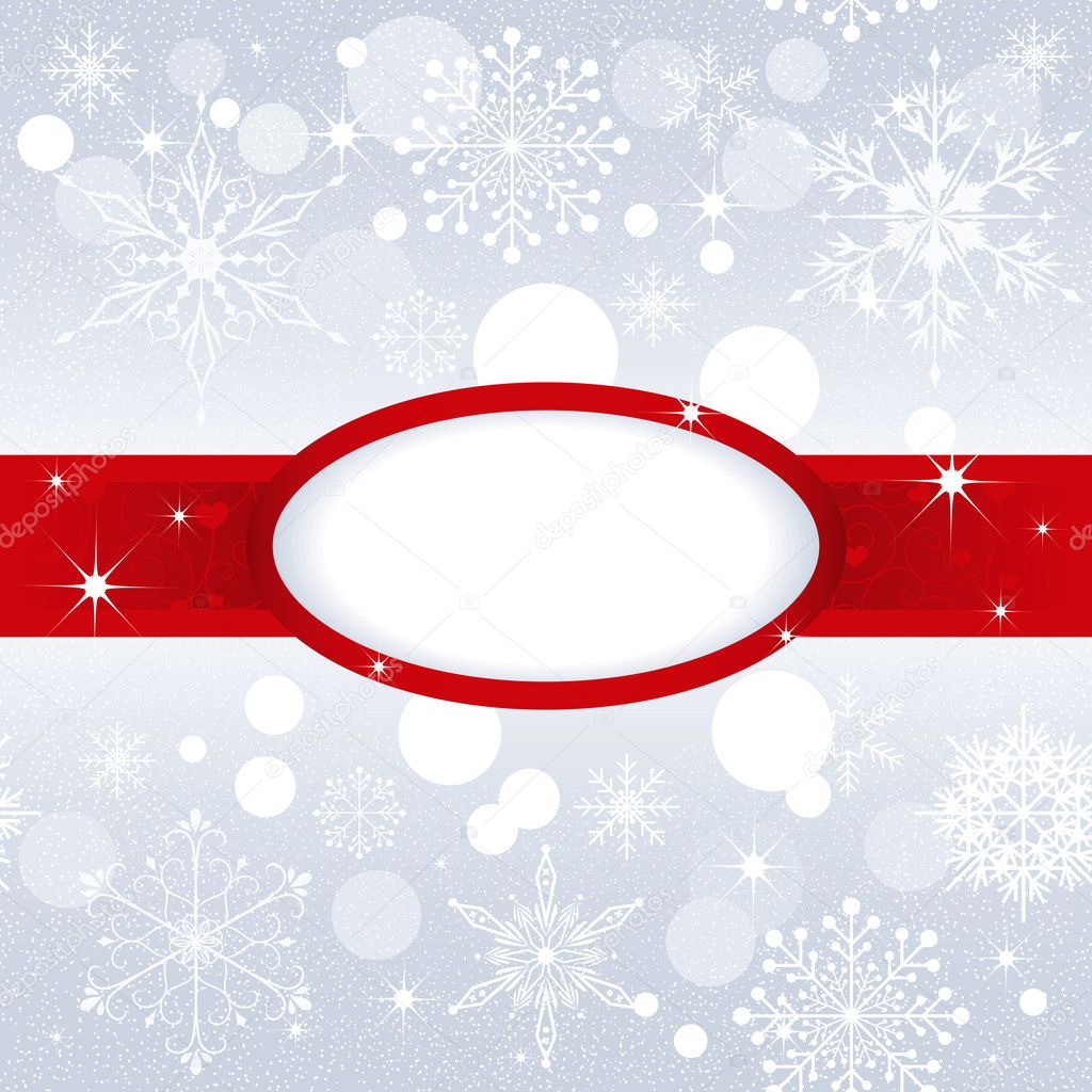 Christmas snowflake on silver color background