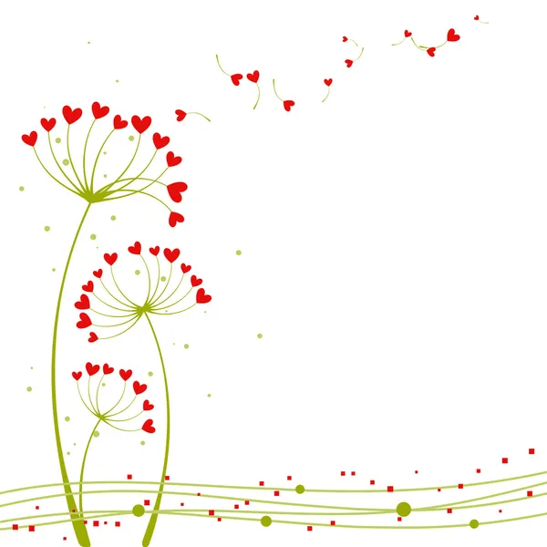 Abstract springtime love flower — Stock Vector