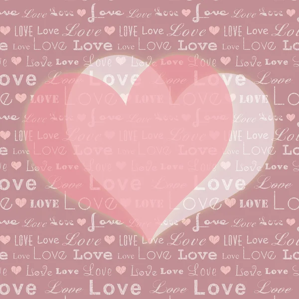 St Valentijn roze witte hart vorm op naadloze patroon abstract — Stockvector
