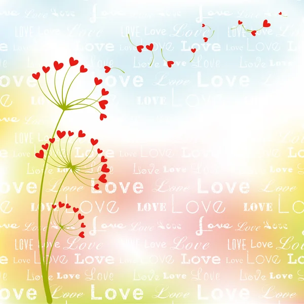 Abstraktní jarní lásky květ — Stockový vektor