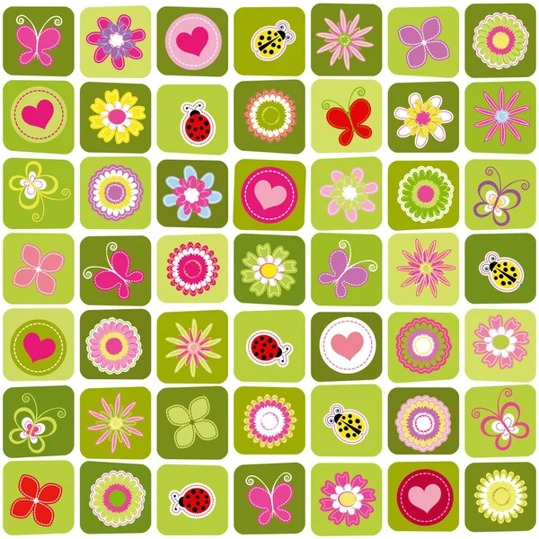 Abstract springtime seamless pattern background — Stock Vector