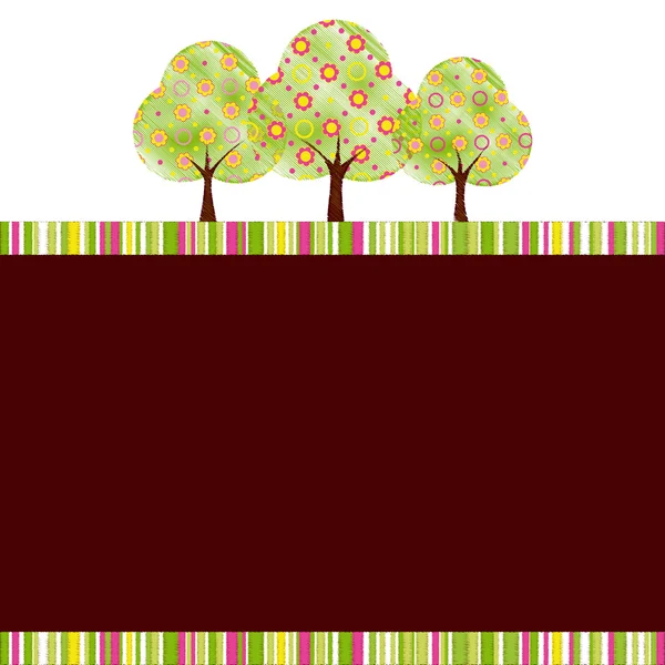Árvore de primavera abstrata com flor colorida — Vetor de Stock