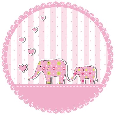 New baby shower invitation card clipart