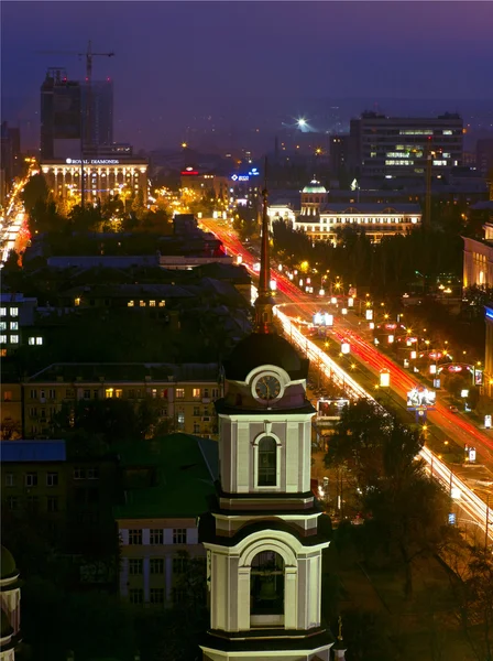 Notte Donetsk — Foto Stock