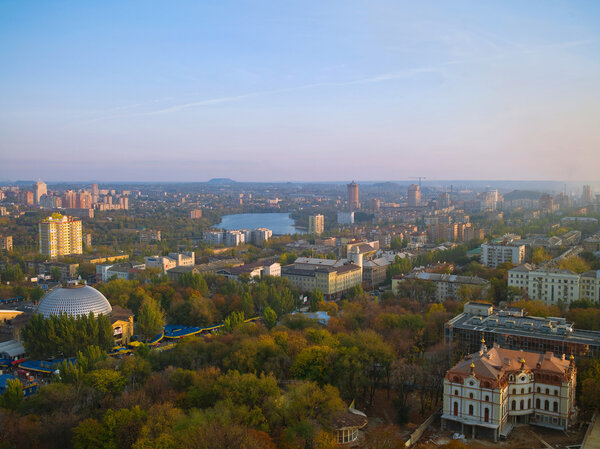 Donetsk city - aerial view.
