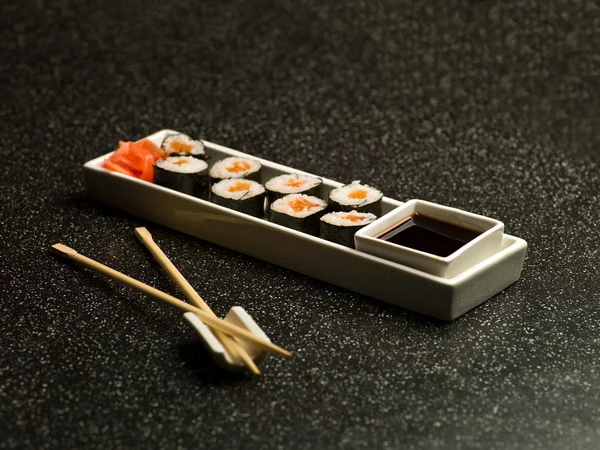 Comida japonesa en la mesa — Foto de Stock