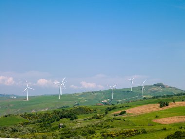 Wind farms in Italy clipart