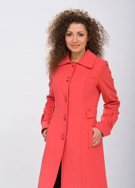 Girl in a coat — Stock Photo, Image
