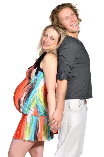 Casal de moda esperando um bebê 5 — Fotografia de Stock