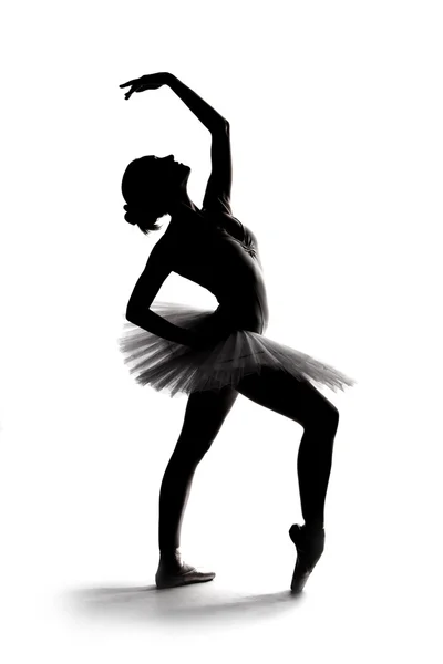 Bela silhueta de sombra de bailarina 1 — Fotografia de Stock