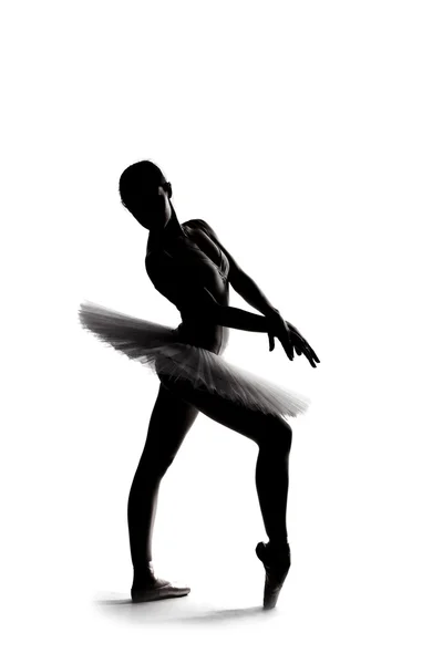 Bela silhueta de sombra de bailarina 2 — Fotografia de Stock
