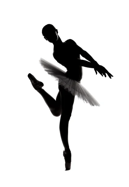 Красивый теневой силуэт балерины 4 — стоковое фото