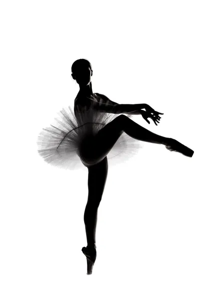 Красивый теневой силуэт балерины 5 — стоковое фото