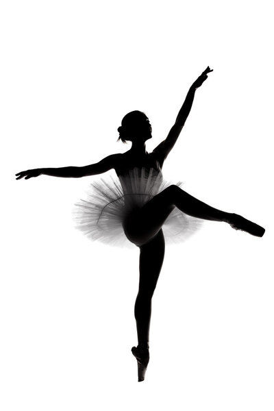 Beautiful shadow silhouette of ballerina 7