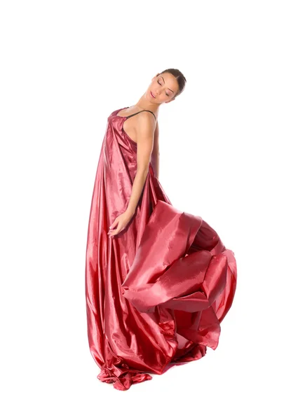 飛行のドレスのバレエ ダンサー — ストック写真