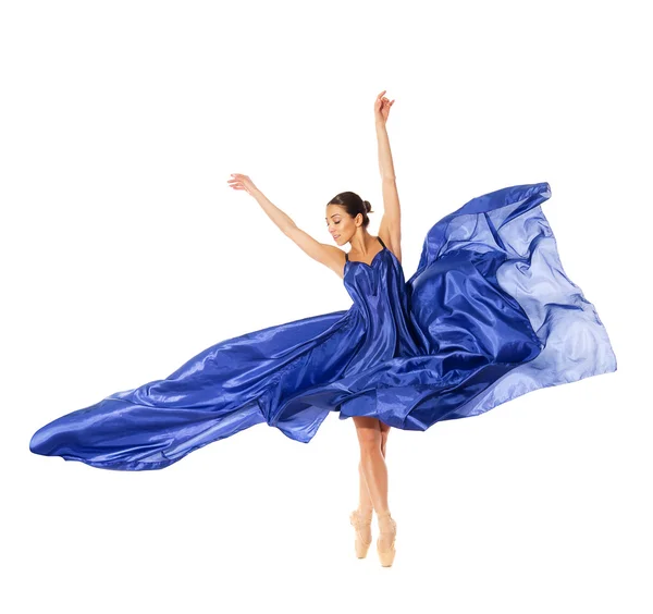 Артистка балета в летучем платье — стоковое фото