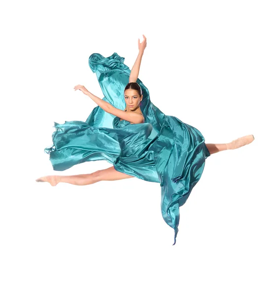Balletdanser in de vliegende jurk — Stockfoto