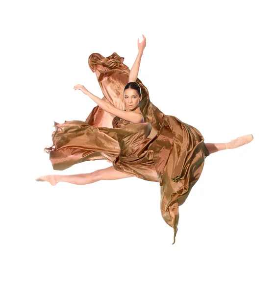 Bailarina de ballet en el vestido de vuelo — Foto de Stock