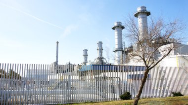 Sant Adriá's thermal power station of the Besós clipart
