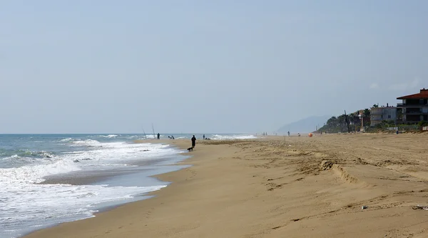 Stock image Panoramic of Castelldefels's beach