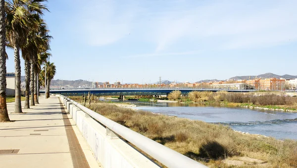 Panoramic of the river Besós — 图库照片