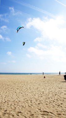 Kitesurf in Castelldefels's beach clipart