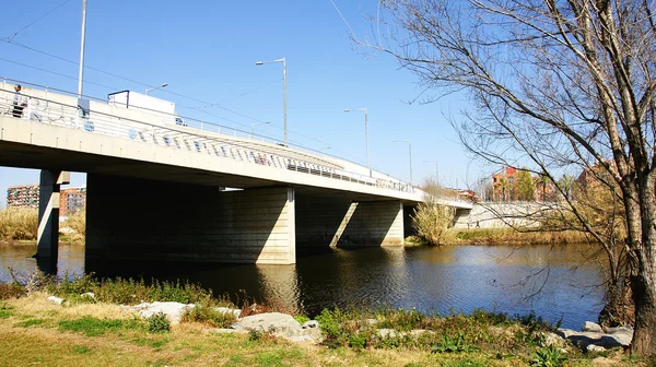Bridge on the river Besós — Stok fotoğraf