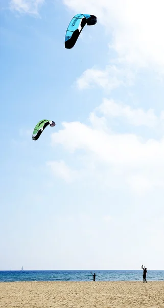 Kitesurf in Castelldefels, Barcelona — Stock Photo, Image