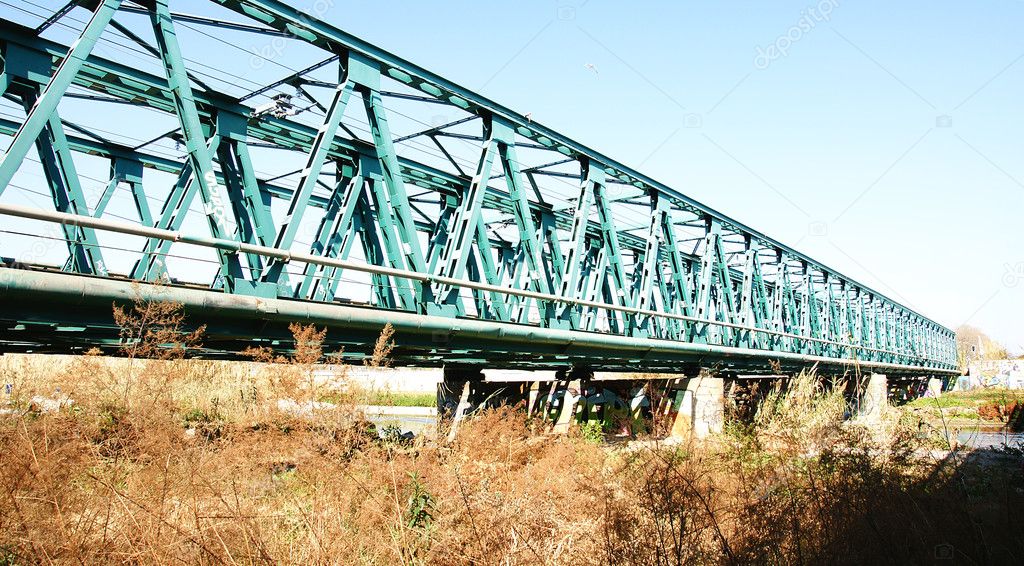 The railway bridge over the River Besòs