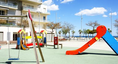 Children's playground in Badalona, Barcelona clipart