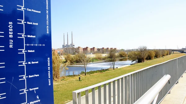 Information in Fluvial park of the Besós — Stock Photo, Image