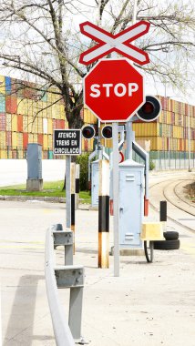 Signals of railway traffic clipart