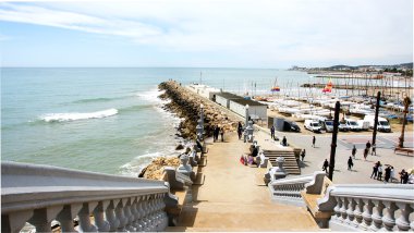 Panoramic de Sitges clipart