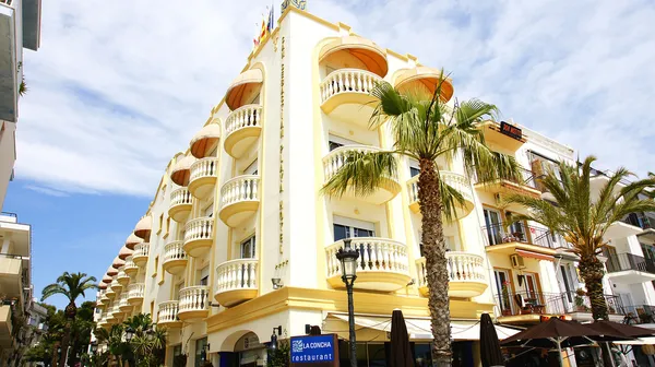 Front of a hotel in Sitges — Stock Photo, Image