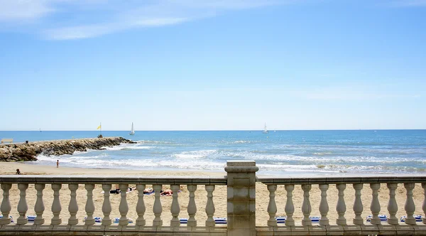 Panorâmica da praia de Sitges — Fotografia de Stock