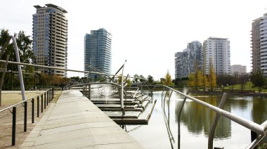 Barcelona'da Diagonal park deniz