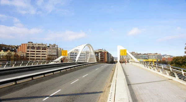 Calatrava's bridge in Barcelona — Stock Photo, Image