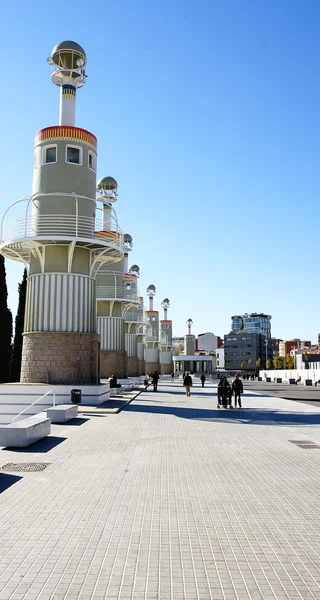 Πύργους ενός πάρκου στη Βαρκελώνη — Φωτογραφία Αρχείου