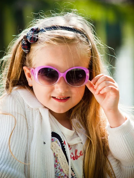 stock image Little girl in sunglasses