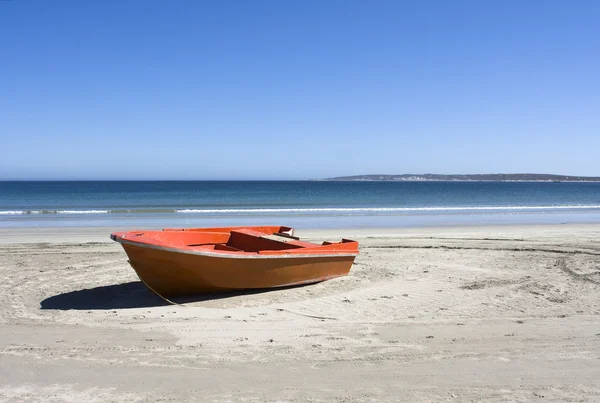 stock image Boat on a secluded beach in Paternoster, South Africa