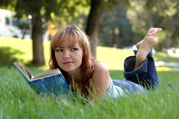 stock image Girl reading a book