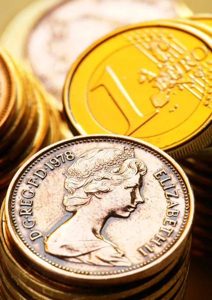 Pence, Euro — Photo
