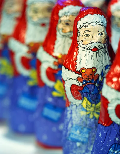 Noel Baba, çikolata — Stok fotoğraf