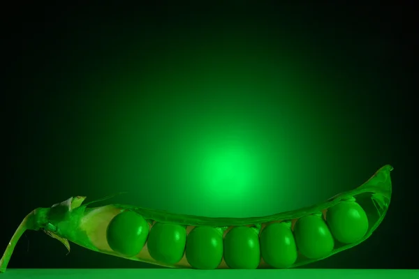 Pea în a green background — Stok fotoğraf