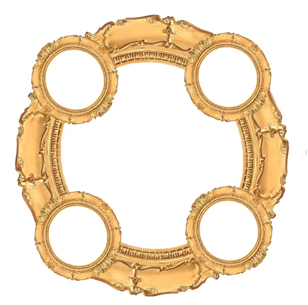 Círculo moldura de ouro — Fotografia de Stock
