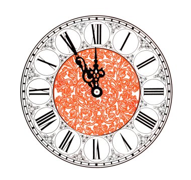 New Year's hours clipart