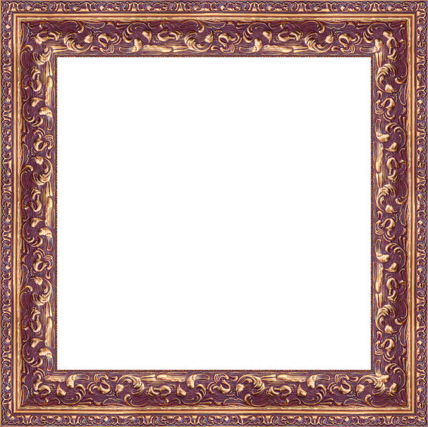 A picture red frame on a white