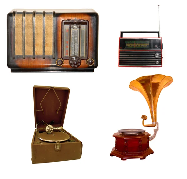 Gramofone e rádio — Fotografia de Stock