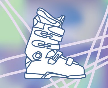 Ski boot clipart