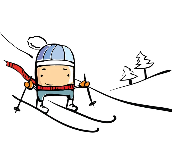Зимний спорт, лыжи Стоковая Иллюстрация